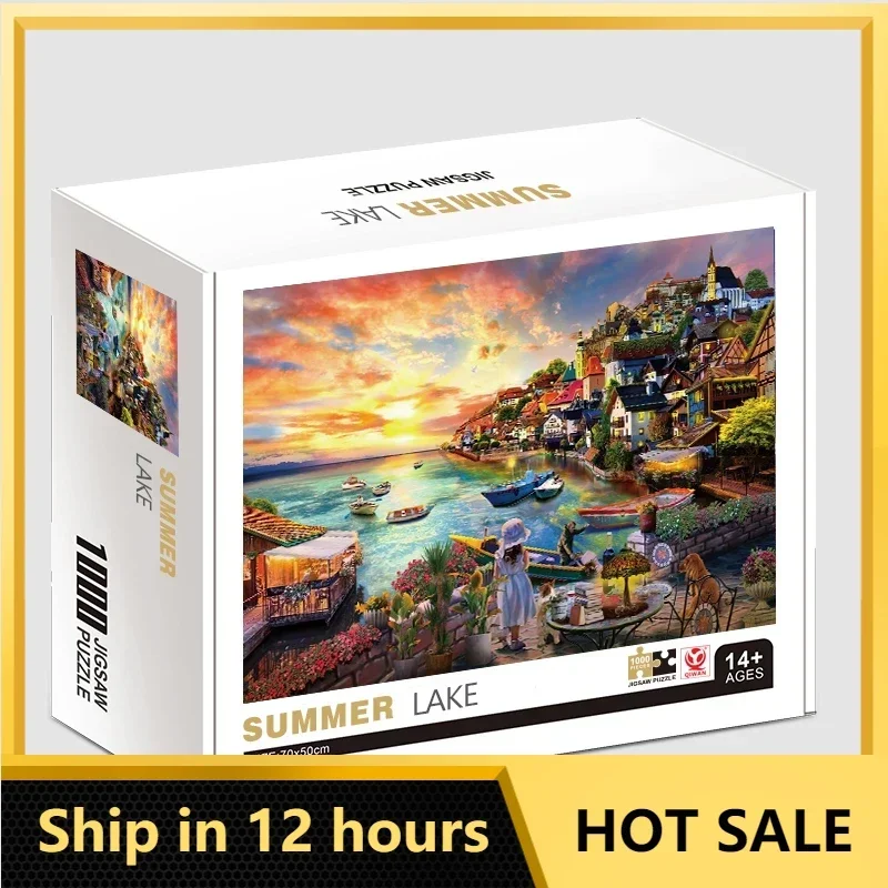 70*50cm Adult Puzzle 1000 Pieces Paper Jigsaw Puzzles The Summer Lake Famous Painting Series Learning Education Craft Toys Gifts
70*50cm Adult Puzzle 1000 Pieces Paper Jigsaw Puzzles The Summer Lake Famous Painting Series Learning Education Craft Toys Gifts