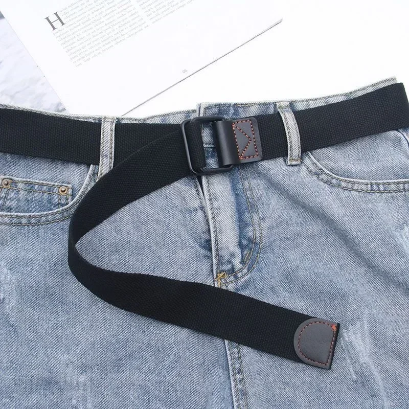 

Casual Men's Belt Second Cow Leather Belts Strap Male Metal Smooth Belt