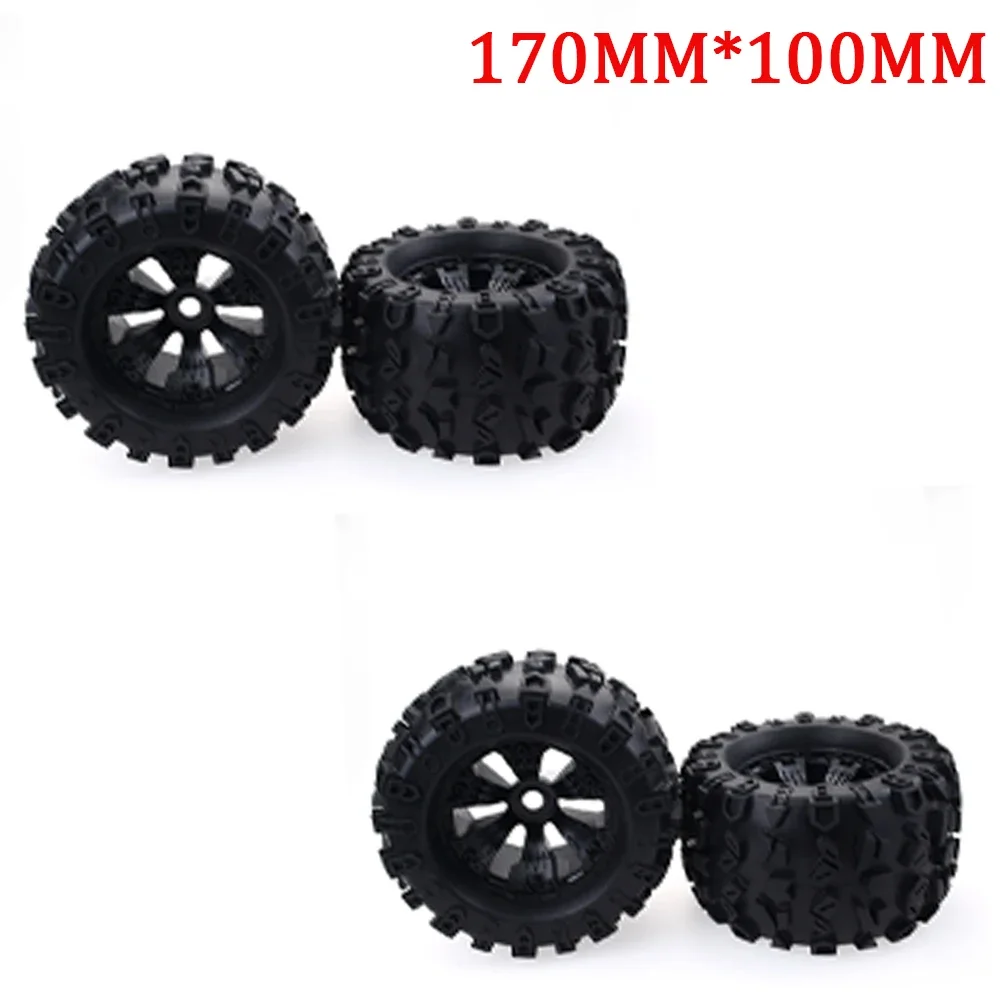 

4pcs 1/8 Scale 17mm Hex RC Truck Tires Wheels Set 8477/8483 With Tool For Traxxas Maxx Tmaxx E-Revo Revo 3.3 JLB Cheetah Monster