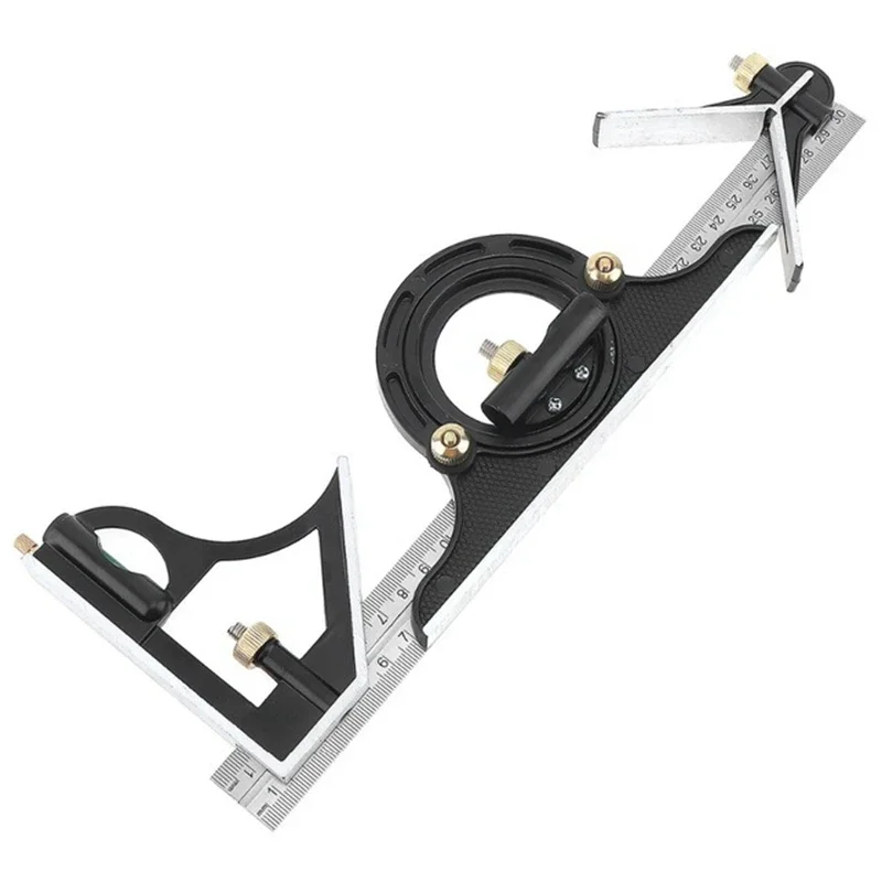 Adjustable Ruler 3 In 1 Multi-Combination Square Angle Protractor 30CM Protractor 180° Angle Ruler Set Woodwork Measuring Tools
Adjustable Ruler 3 In 1 Multi-Combination Square Angle Protractor 30CM Protractor 180° Angle Ruler Set Woodwork Measuring Tools