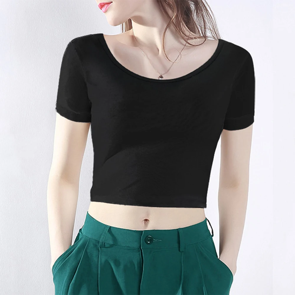 T-Shirt For Women O Neck Solid Color Cotton Summer Basic Short Sleeve Crop Top Ladies T-shirts Tees Female Clothing
T-Shirt For Women O Neck Solid Color Cotton Summer Basic Short Sleeve Crop Top Ladies T-shirts Tees Female Clothing
