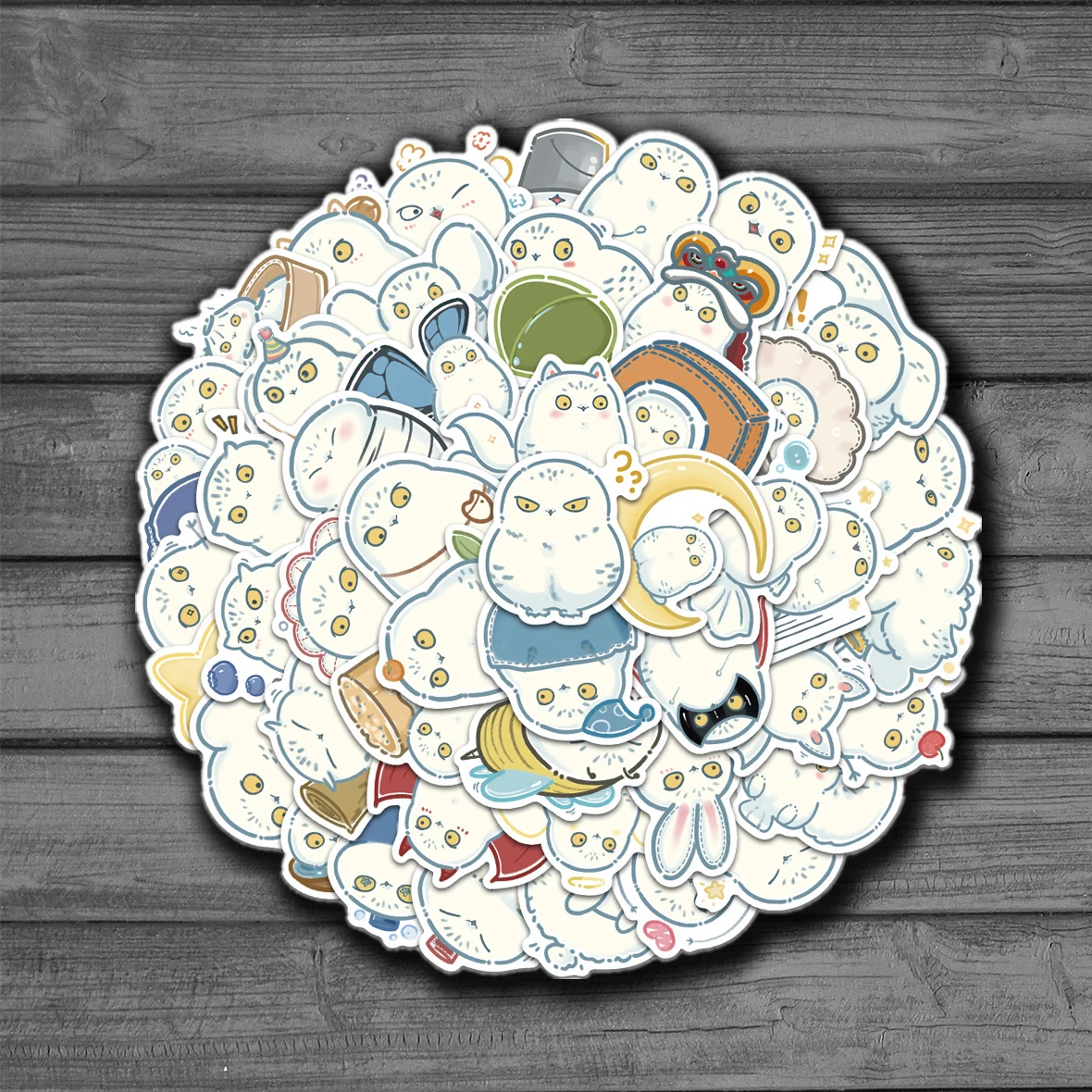 50PCS Style illustration White Cute Owl Cartoon Animal Stickers DIY Phone Laptop Luggage Skateboard Graffiti Decals Fun for Kid
50PCS Style illustration White Cute Owl Cartoon Animal Stickers DIY Phone Laptop Luggage Skateboard Graffiti Decals Fun for Kid