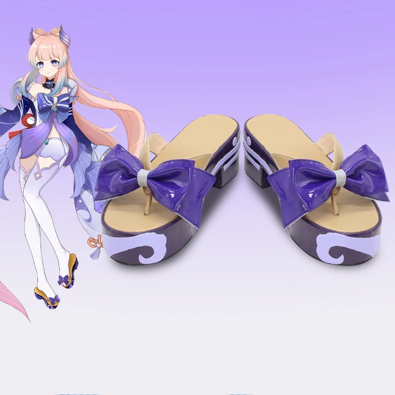 

Anime Genshin Impact Sangonomiya Kokomi Cosplay Shoes Slipper Genshin Kokomi Costume Shoes For Women Girls