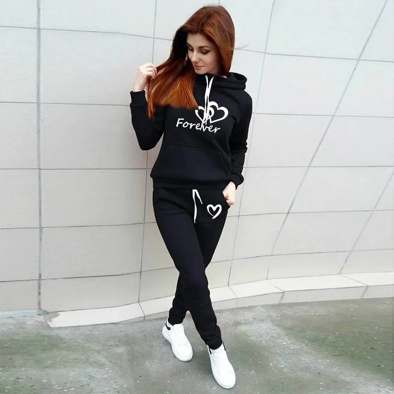 Newest Women's Heart Printed Activewear Long Sleeve Hoodie + Pants Sets Woman 2 Pieces Casual Home Tracksuit Sports Style Suit
Newest Women's Heart Printed Activewear Long Sleeve Hoodie + Pants Sets Woman 2 Pieces Casual Home Tracksuit Sports Style Suit