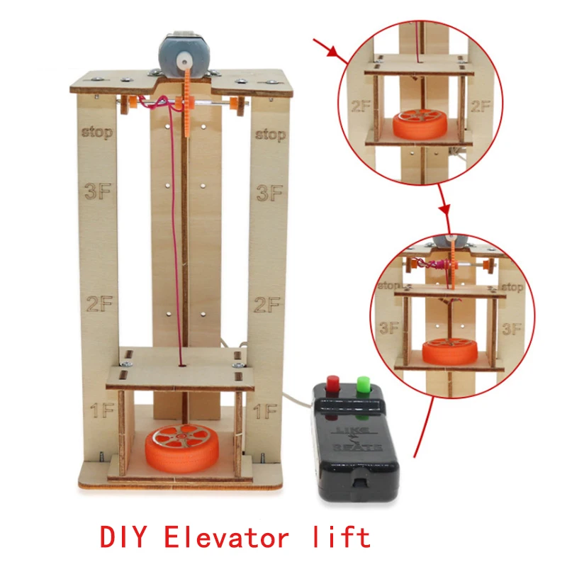 Diy Electric Remote Control Elevator Wooden Model Kit Science School Project Experiment Science Toy Children's Education
Diy Electric Remote Control Elevator Wooden Model Kit Science School Project Experiment Science Toy Children's Education