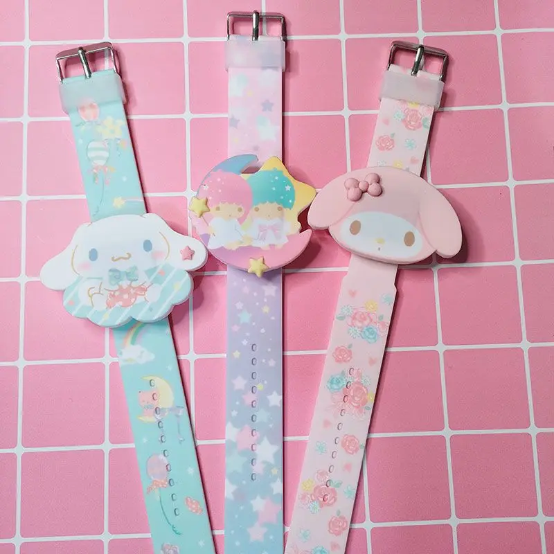 Kawaii Hello Kitty Cinnamoroll My Melody Anime Sanrio Children Digital Watch Cute Cartoon Pompompurin Bracelet Lovely Kids Toys
Kawaii Hello Kitty Cinnamoroll My Melody Anime Sanrio Children Digital Watch Cute Cartoon Pompompurin Bracelet Lovely Kids Toys
