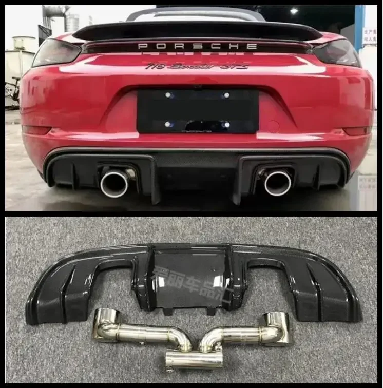 Задний диффузор из углеродного волокна для Porsche 718 Cayman Boxster 2016-2022, бампер, спойлер
Задний диффузор из углеродного волокна для Porsche 718 Cayman Boxster 2016-2022, бампер, спойлер