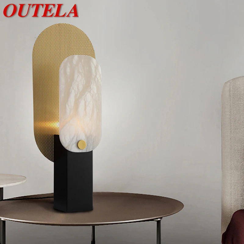 OUTELA Nordic Marble Table Lamp Luxury Modern Art Family Iiving Room Bedroom LED Creativity Decorative Desk Light 
OUTELA Nordic Marble Table Lamp Luxury Modern Art Family Iiving Room Bedroom LED Creativity Decorative Desk Light