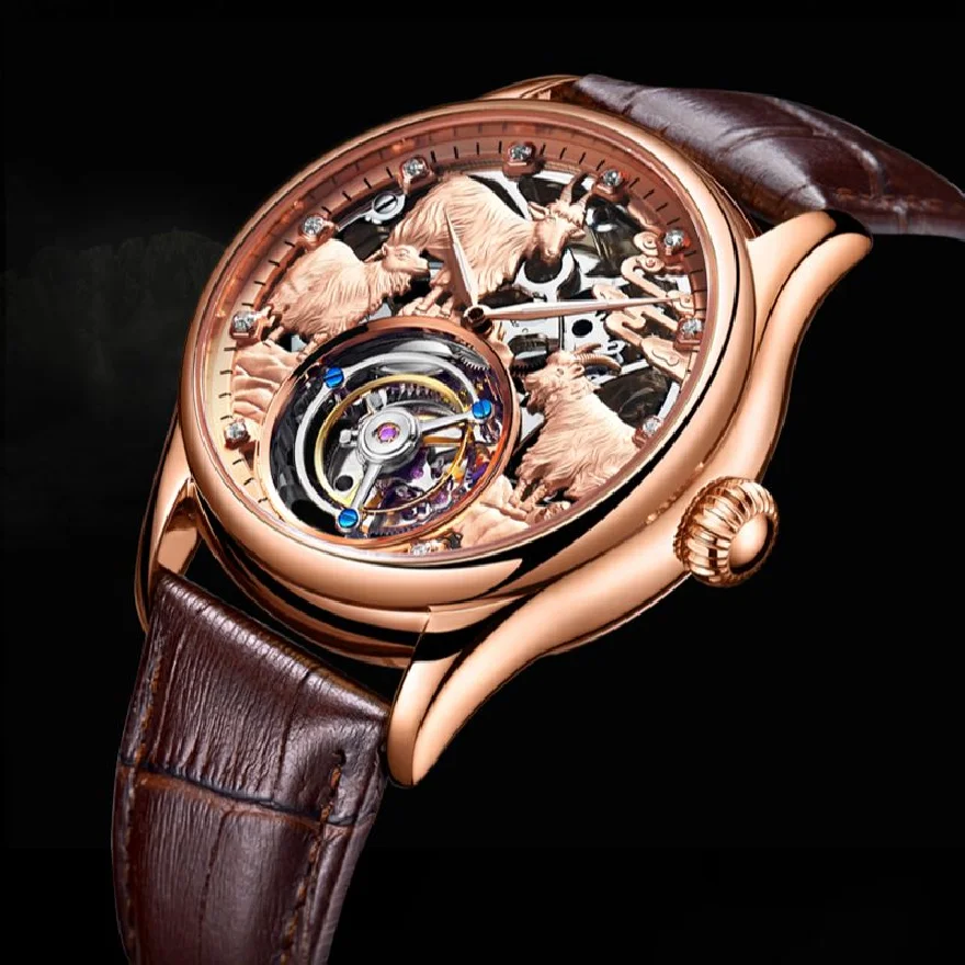 AESOP Male Men's Mechanical Watches Skeleton Tourbillon Leather Watch for Men Wristwatch Man Luxury Clock Mechanical Watch Men
AESOP Male Men's Mechanical Watches Skeleton Tourbillon Leather Watch for Men Wristwatch Man Luxury Clock Mechanical Watch Men