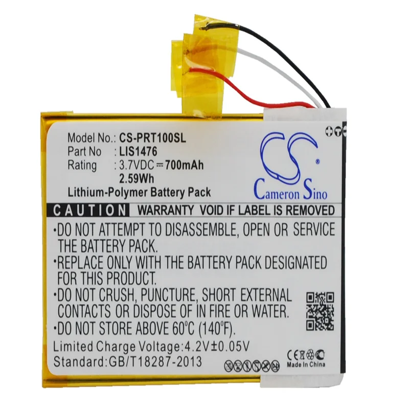 

Li-Polymer battery for Sony E-book, E-reader，3.7V，700mAh，PRS-T1，PRS-T2，PRS-T3，PRS-T3S，PRS-T3E