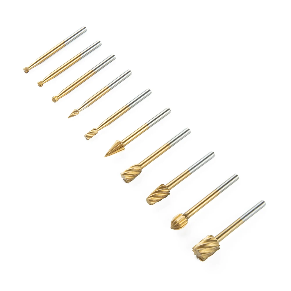 10PCS 1/8\\\" Shank Tungsten Carbide Cutting Grinding Head Woodworking Routing Burrs Set PVC Fiberglass Carving Burrs Drill Bits
10PCS 1/8\\\" Shank Tungsten Carbide Cutting Grinding Head Woodworking Routing Burrs Set PVC Fiberglass Carving Burrs Drill Bits