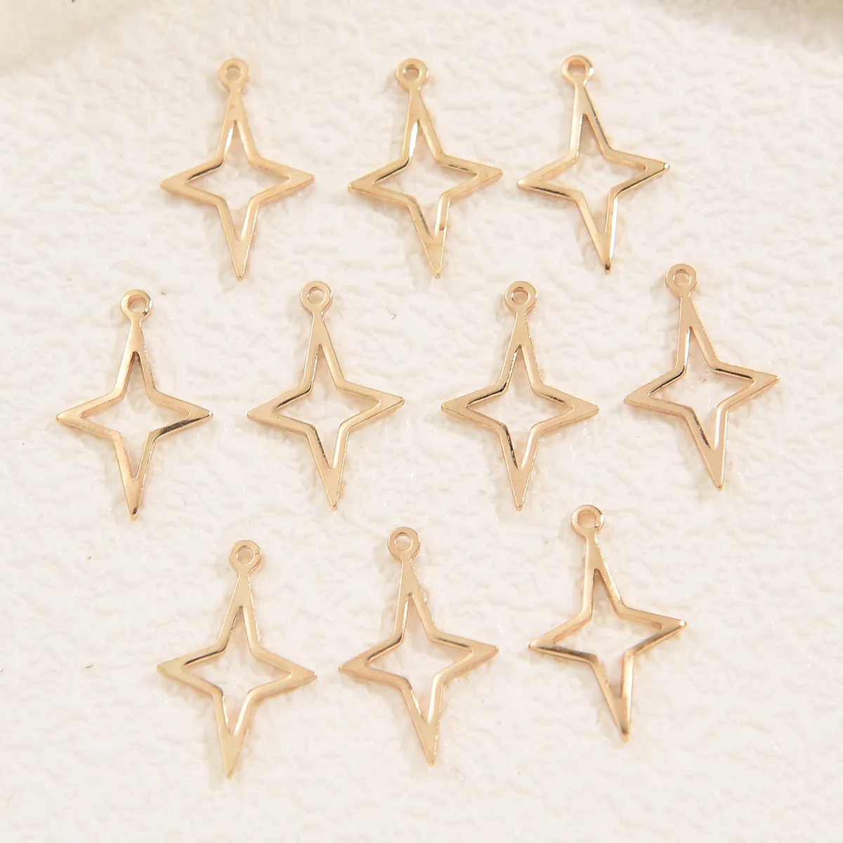 

WZNB 10Pcs 16x10mm Star Frame Charms Meteor Alloy Pendant for Jewelry Making Handmade Earring Bracelet Necklace Diy Accessories