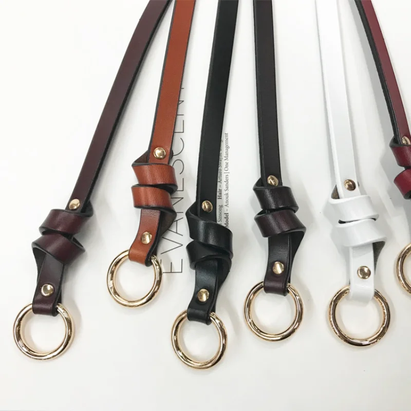 Genuine Leather Waist Belt Vintage Thin Knotted Belt Dress Decorative Belts for Women Casual Fashion Round Buckle Waistband
Genuine Leather Waist Belt Vintage Thin Knotted Belt Dress Decorative Belts for Women Casual Fashion Round Buckle Waistband