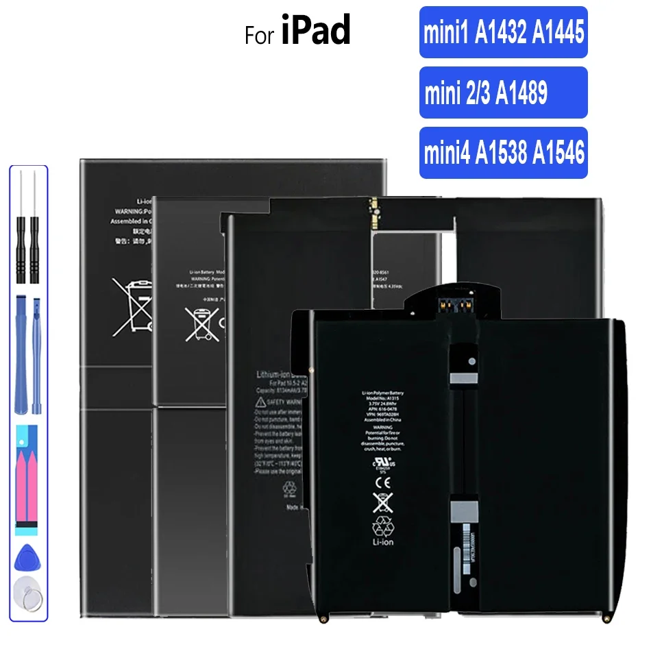 Аккумулятор для iPad Mini 1 2 3 4 Mini3 A1455 A1432 A1454 A1489 A1490 A1491 A1599 A1538 A1546 A1550, сменный литий-полимерный аккумулятор 
Аккумулятор для iPad Mini 1 2 3 4 Mini3 A1455 A1432 A1454 A1489 A1490 A1491 A1599 A1538 A1546 A1550, сменный литий-полимерный аккумулятор