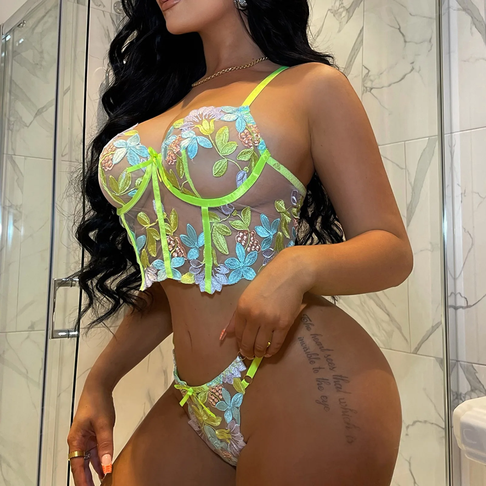 2 Pieces Lingerie Set Sexy Floral Embroidery Underwear Transparent Lace Short Skin Care Kits Delicate Fairy Set Woman 2023
2 Pieces Lingerie Set Sexy Floral Embroidery Underwear Transparent Lace Short Skin Care Kits Delicate Fairy Set Woman 2023