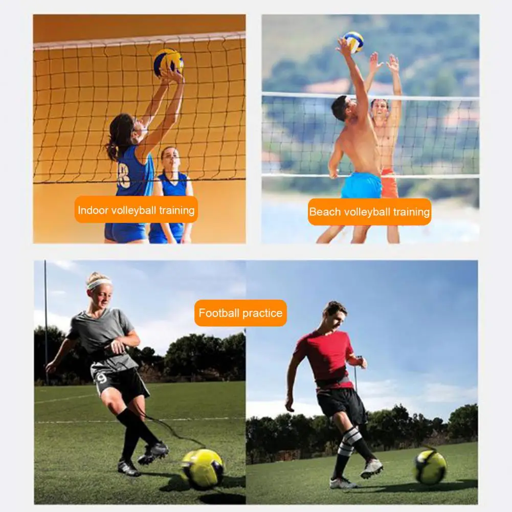 

Тренировочная лента для футбольных тренировок, тренировочная помощь для футбола с регулируемым ремнем, эластичная веревка для режима «свободные руки» для детей