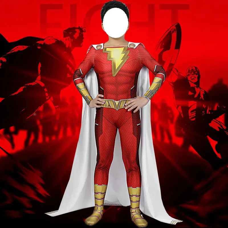 Captain Costume Billy Batson Shazam Cosplay Costumes for Kids Children Size 3D Printed Anime Cosplay Jumpsuits Mantle Cape
Captain Costume Billy Batson Shazam Cosplay Costumes for Kids Children Size 3D Printed Anime Cosplay Jumpsuits Mantle Cape