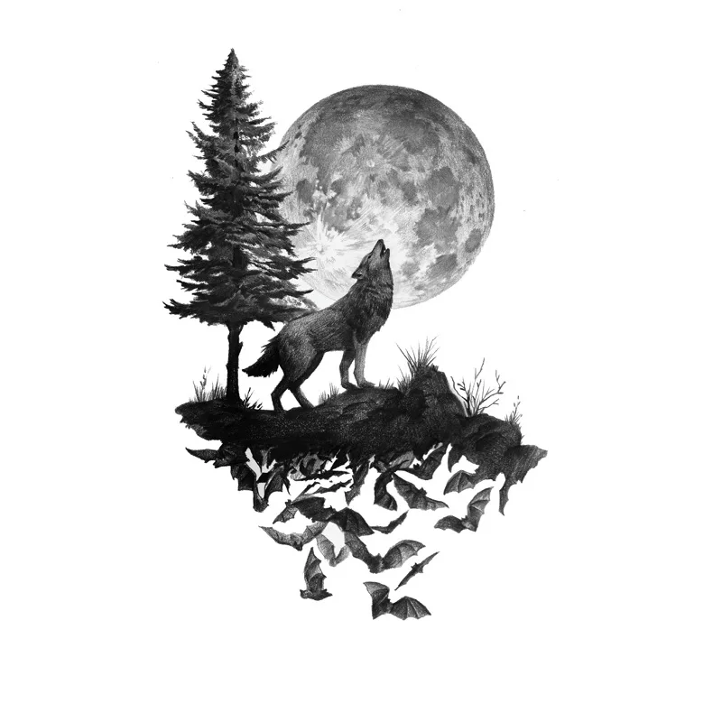 1Pcs Howling Wolf In Forest Silhouette Wall Art Animal Sticker Home Living Room Decoration Removable 60x90cm
1Pcs Howling Wolf In Forest Silhouette Wall Art Animal Sticker Home Living Room Decoration Removable 60x90cm