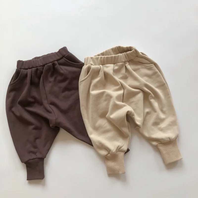 

Spring Autumn New Children Solid Loose Trouser Baby Girls Cotton Harem Pants Fashion Boys Knit Casual Pants Kids Baggy Pants