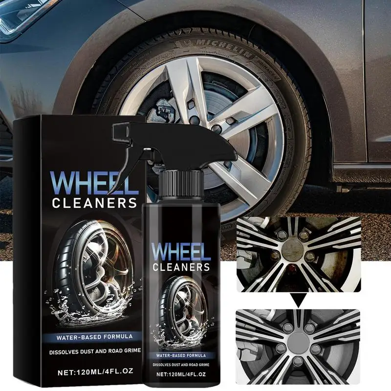 

120ml Car Wheel Cleaner Auto Tire Brightening Coating Agent Car Tire Hub Cleaning Rust Removal Polishing Hydrophobic Sealant Kit