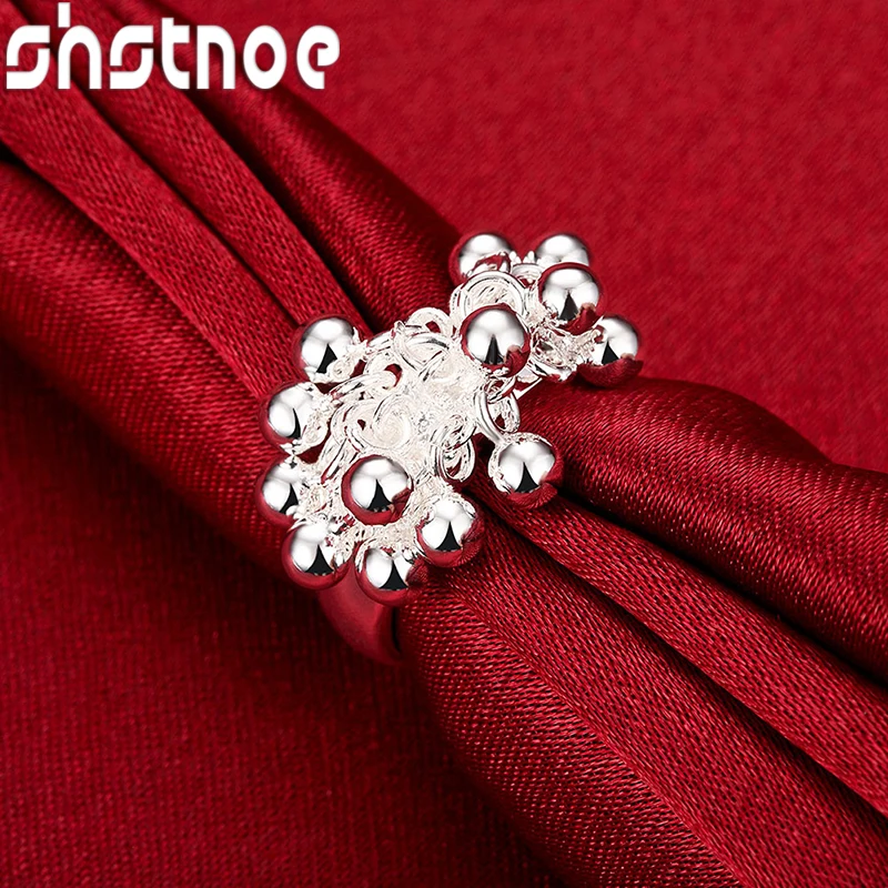 SHSTONE 925 Sterling Silver Smooth Grape Bead Ring For Women Wedding Engagement Fashion Jewelry Birthday Party Gift New Style
SHSTONE 925 Sterling Silver Smooth Grape Bead Ring For Women Wedding Engagement Fashion Jewelry Birthday Party Gift New Style