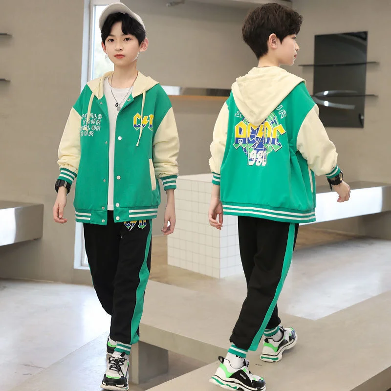 2023 New Spring Autumn Childhood Boys student Sports Sweater Set Middle Big children Leisure Fashion Trend kids clothing Hooded
2023 New Spring Autumn Childhood Boys student Sports Sweater Set Middle Big children Leisure Fashion Trend kids clothing Hooded