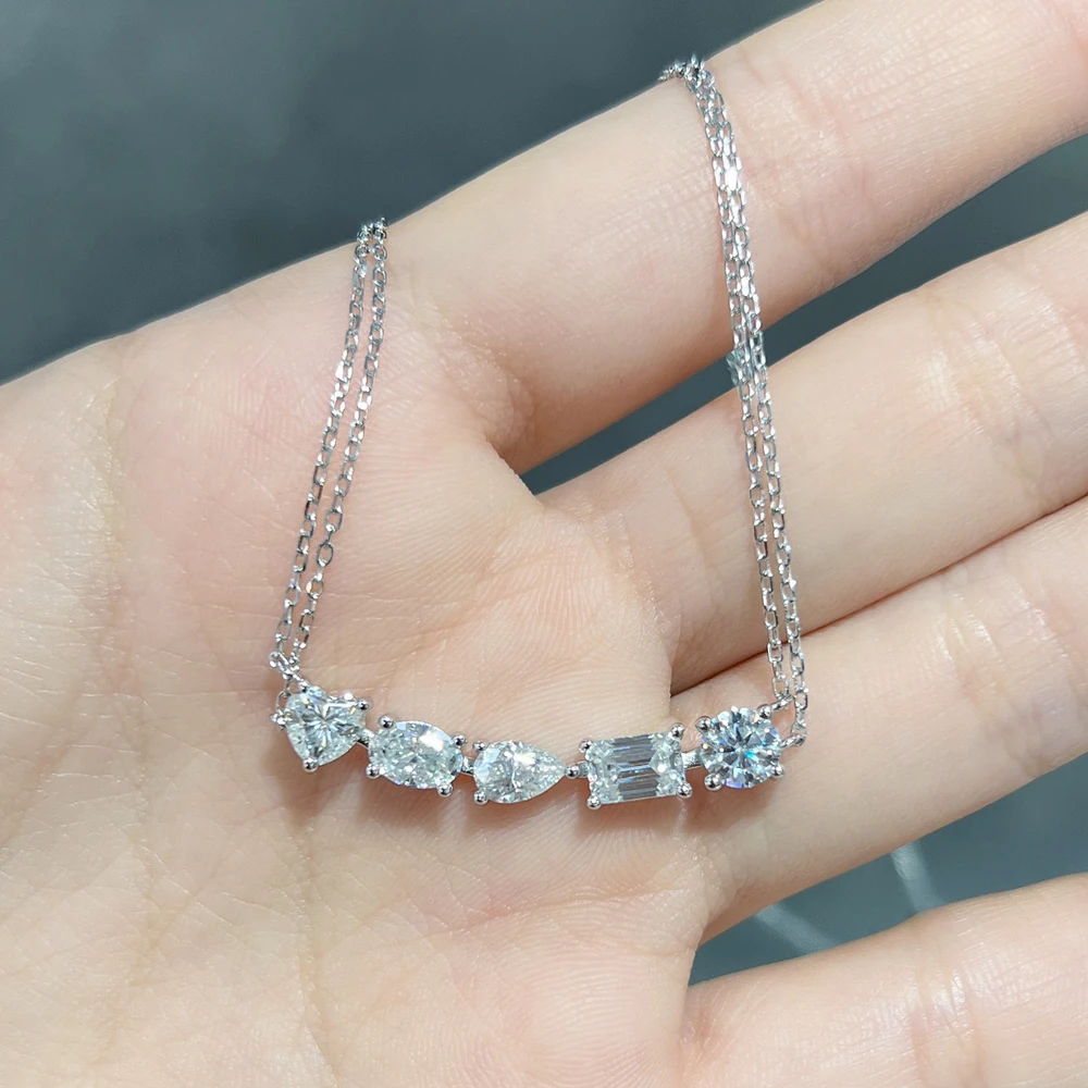 D Color Moissanite Pendant Necklace for Women 100% S925 Sterling Silver Plated 18K Lab Diamond Neck Chain Jewelry 8 Mallzona Sa24245532c0e4e4ca77bd5f2ea8211ddZ D Color Moissanite Pendant Necklace for Women 100% S925 Sterling Silver Plated 18K Lab Diamond Neck Chain Jewelry Mallzona