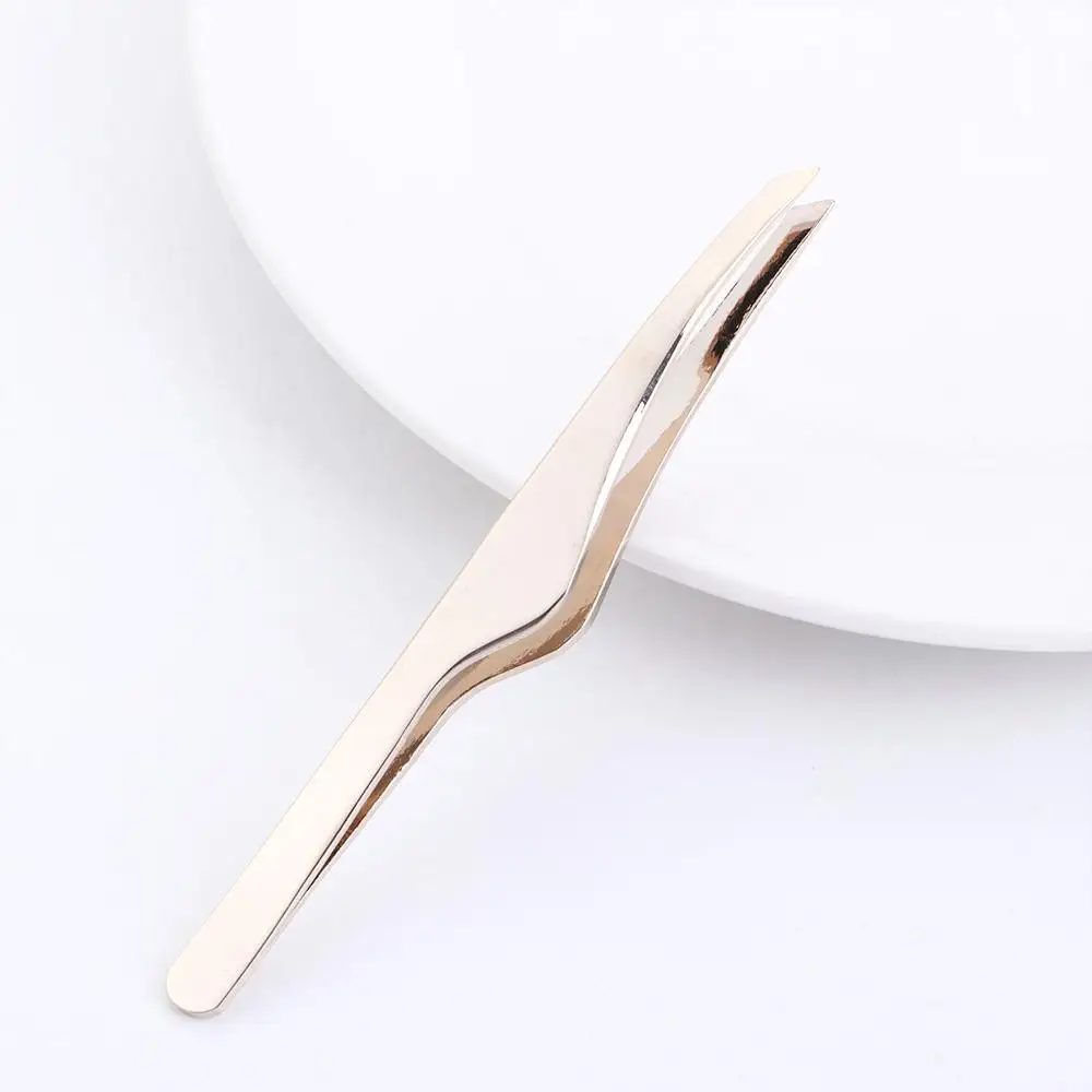 

Stainless steel Fine Hairs Makeup Slanted Head Beauty Tools Lash Hairs Puller Eyebrow Tweezer Eye Brow Clips Eyelash Tweezers