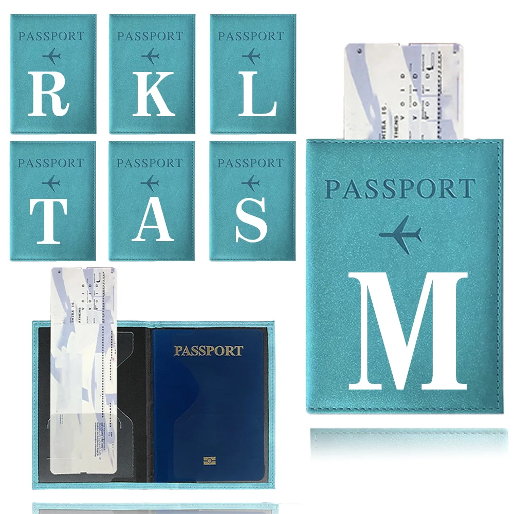 

Синие обложки для паспорта, ультратонкая Обложка для документов, держатель для паспорта, обложки для удостоверения личности, серия с белыми буквами, аксессуары для путешествий