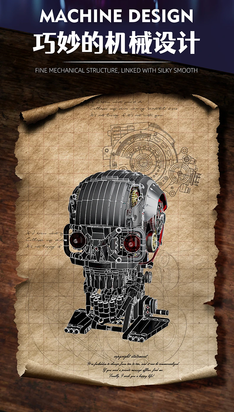 Creative IDEAS The trend funny skull building blocks creative lighting assembly scary decoration toys difficult gifts for boys Creative IDEAS The trend funny skull building blocks creative lighting assembly scary decoration toys difficult gifts for boys