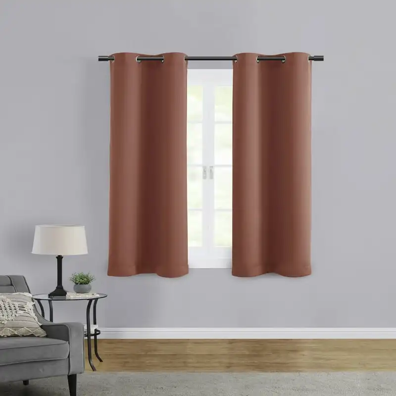 

2 Pieces Solid Print Room Darkening Curtain Set Curtain blackout Beaded curtains for doorways Blackout curtains for the bedroom