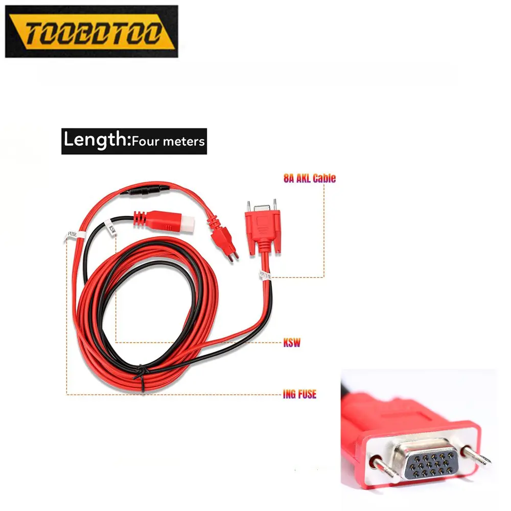 

Latest For Toyota 8A AKL Cable Non-Smart Key All Keys Lost Adapter Work with APB112 and G-Box2 G BOX2 Car Diagnostic Cable