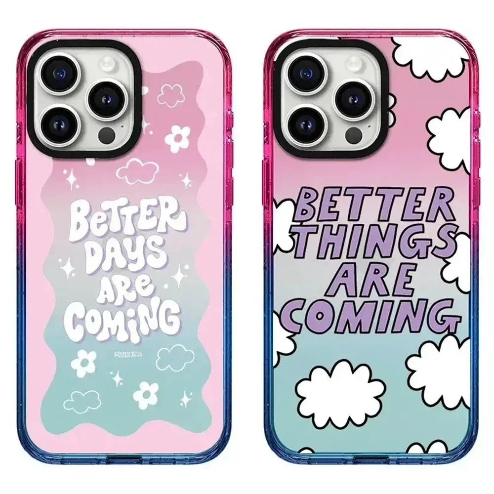 

2.0 Acrylic Colorful Border Better Things Are Coming iPhone 11 12 13 14 15 Pro Max Case - Protective iPhone Case