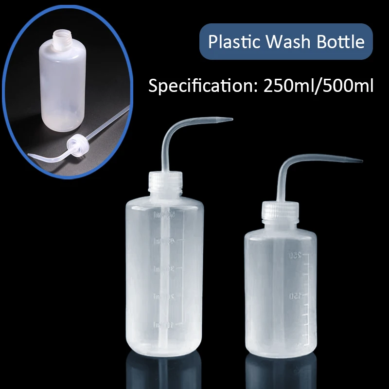 

250ml/500ml Capacity Tattoo Wash Clear White Plastic Squeeze Bottle Laboratory Measuring Bottle Wash Clean Clear White Plastic L