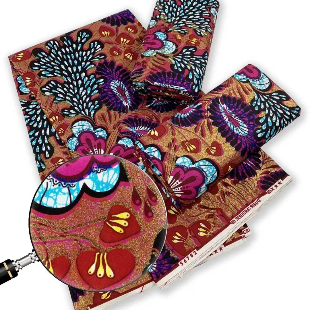New Nigerian African Wax Fabrics Cotton Print Wrap Batik Ankara High Quality Original Pagne Veritable Super Golden Material H8
New Nigerian African Wax Fabrics Cotton Print Wrap Batik Ankara High Quality Original Pagne Veritable Super Golden Material H8