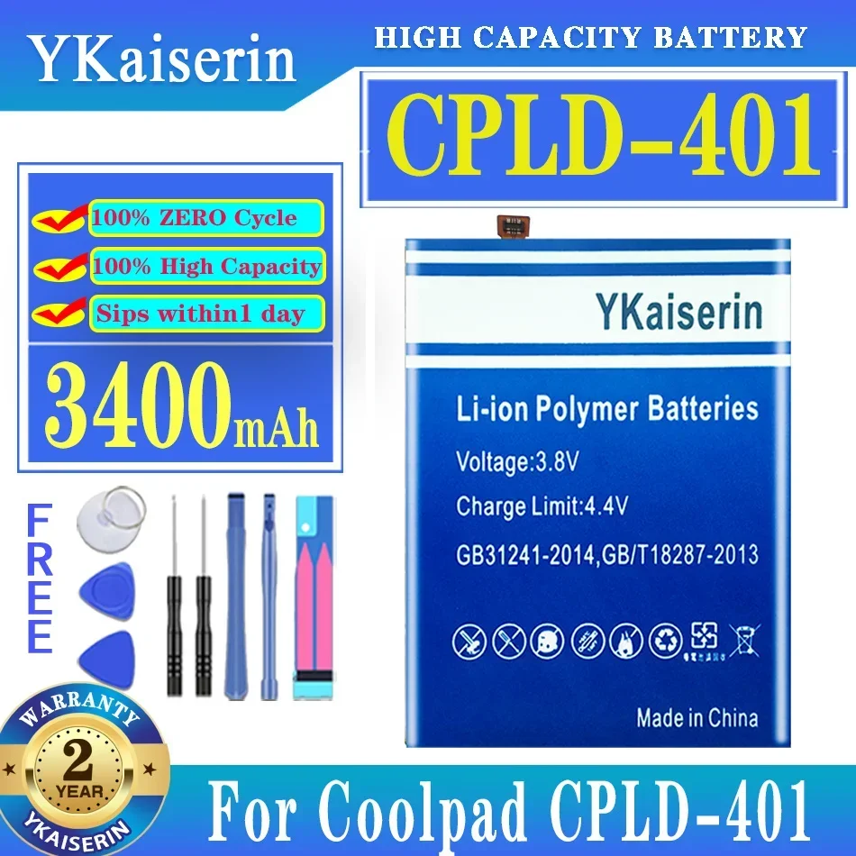 

Аккумулятор ykaisin CPLD 401 CPLD401 3400 мАч для Coolpad CPLD-401 мобильный телефон