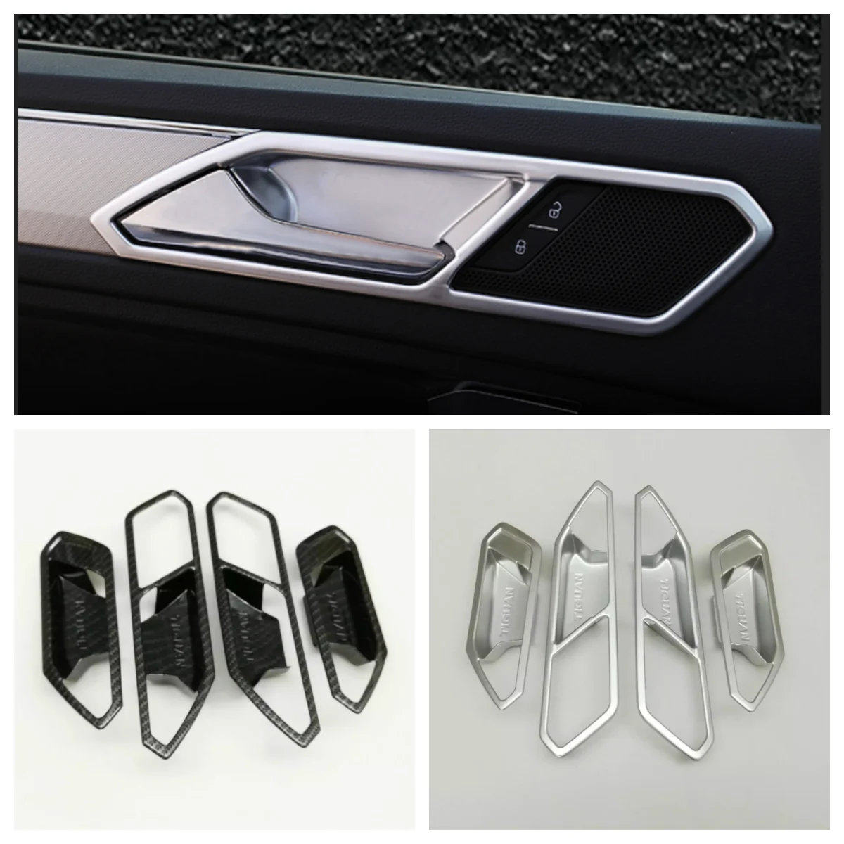 Внутренняя боковая дверная ручка из углеродного волокна для Volkswagen VW Tiguan 201-2021 2022
Внутренняя боковая дверная ручка из углеродного волокна для Volkswagen VW Tiguan 201-2021 2022