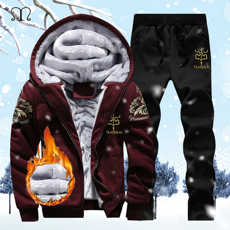 2 Pieces Sets Tracksuit Men New Brand Autumn Winter Thick Hooded Sweatshirt Coat+Pants Male Outfit Sportswear Set Chandal Hombre
2 Pieces Sets Tracksuit Men New Brand Autumn Winter Thick Hooded Sweatshirt Coat+Pants Male Outfit Sportswear Set Chandal Hombre