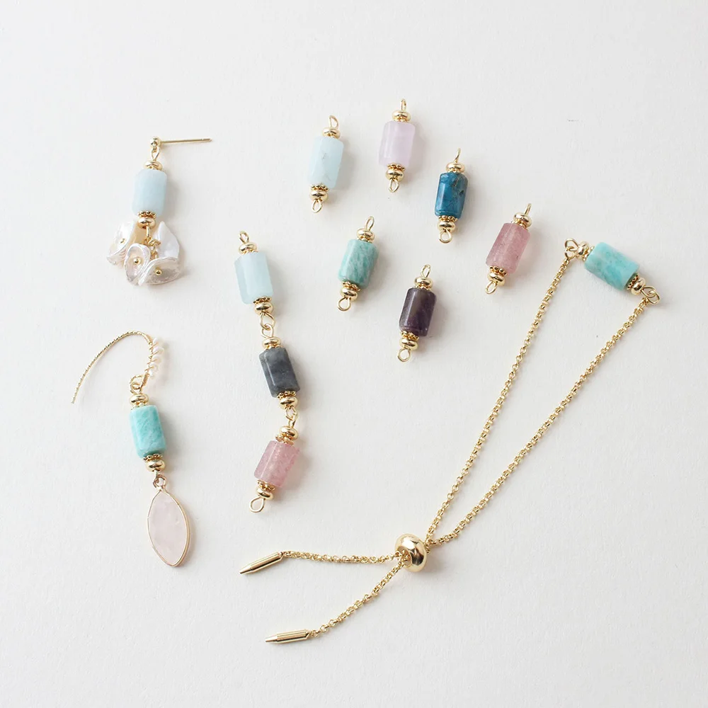 4PCS 18K Gold Plated Natural Stone Double Holes Pendant DIY Bracelet Earrings Material Accessories Jewelry Findings
4PCS 18K Gold Plated Natural Stone Double Holes Pendant DIY Bracelet Earrings Material Accessories Jewelry Findings