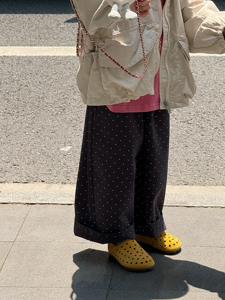 2025 Autumn New Children Loose Trousers Cotton Girls Polka Dot Casual Pants Boys Harem Pants Kids Straight Pants Baby Clothes 16 Sa255ac8d80414e79b0c5435370f234b7P