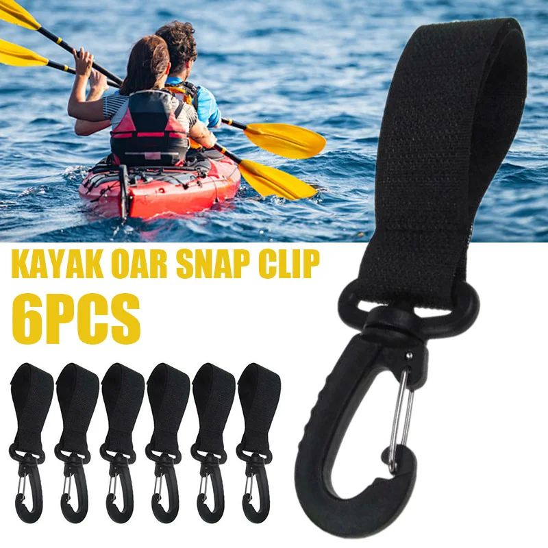 

6pcs Kayak Paddle Keeper Oar Webbing Strap Holder Paddleboard Clip SUP Inflatable Boat Snap Clip Accessory