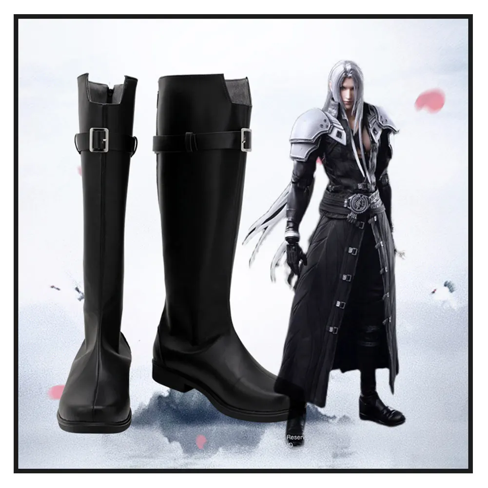 

Final Fantasy VII Remake Sephiroth Cosplay Shoes Costumes Long Boots Adult Halloween Party Suits Accessory Custom Made