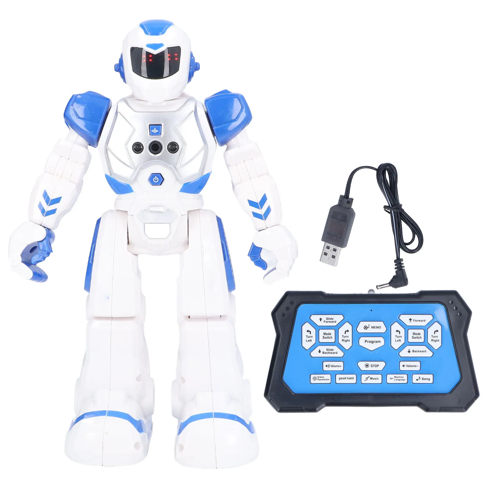 

Remote Control Robot Toy Mini Smart Walking Robot Toy Movable Joints Infrared Hand Signal Sensing Robot Toy