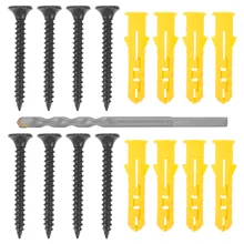 Wall Screws with Anchor Anchors for Concrete Bulk Kit Self-tapping Plaster Board Abs Drill and