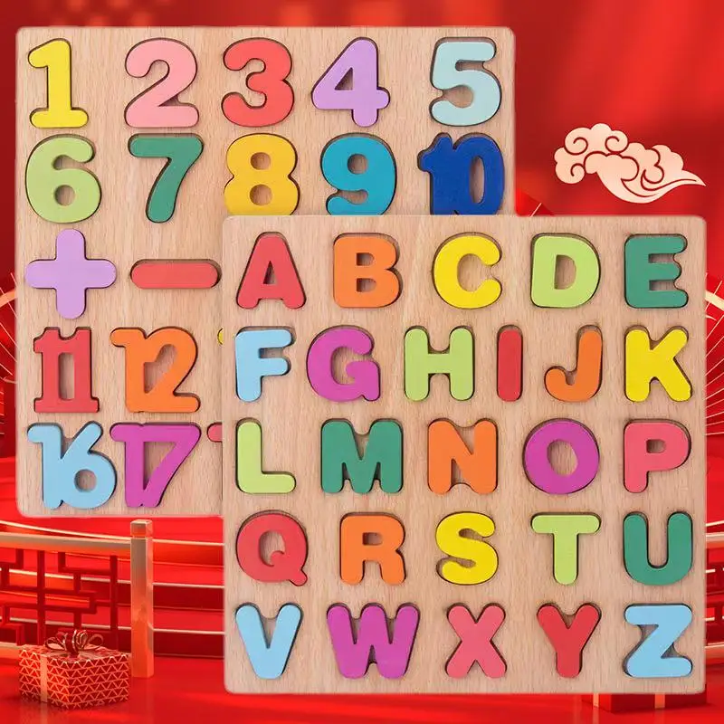 

Interactive Children's Puzzles: Engaging Digital and Letter Blocks for Baby's Early Education