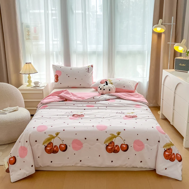 Summer Quilt Floral Style Duvets Single/Queen Size Comforter Thin Duvets Skin-friendly Bedspread edredones (No Pillowcase) Summer Quilt Floral Style Duvets Single/Queen Size Comforter Thin Duvets Skin-friendly Bedspread edredones (No Pillowcase)