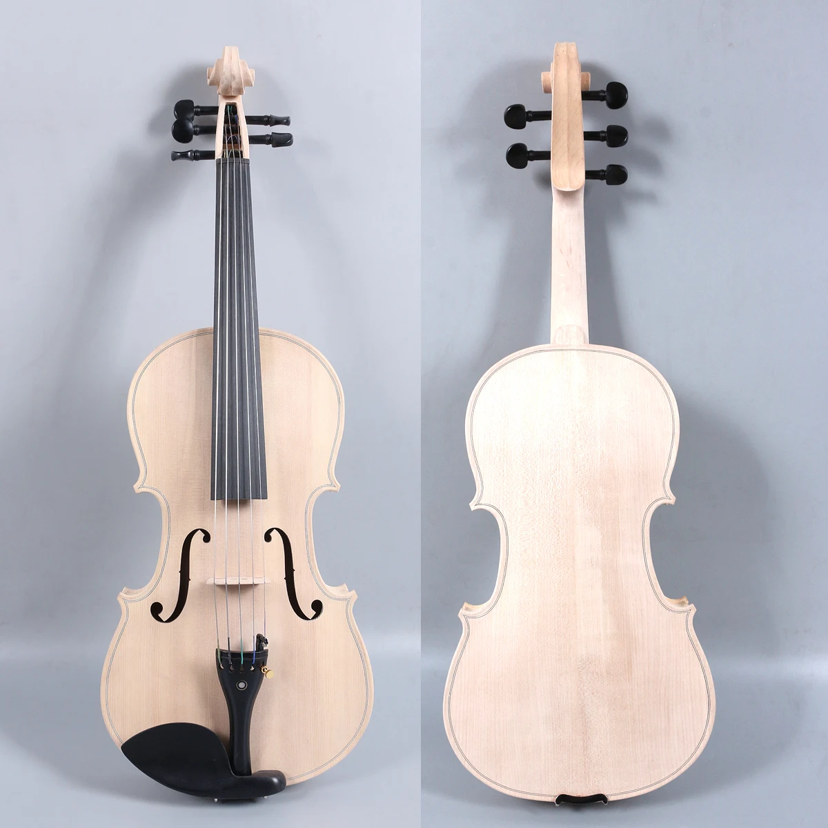 

Yinfente 5string Violin 4/4 Unfinished Violin Ebony Fittings Flame Maple Spruce Wood Free Case Bow