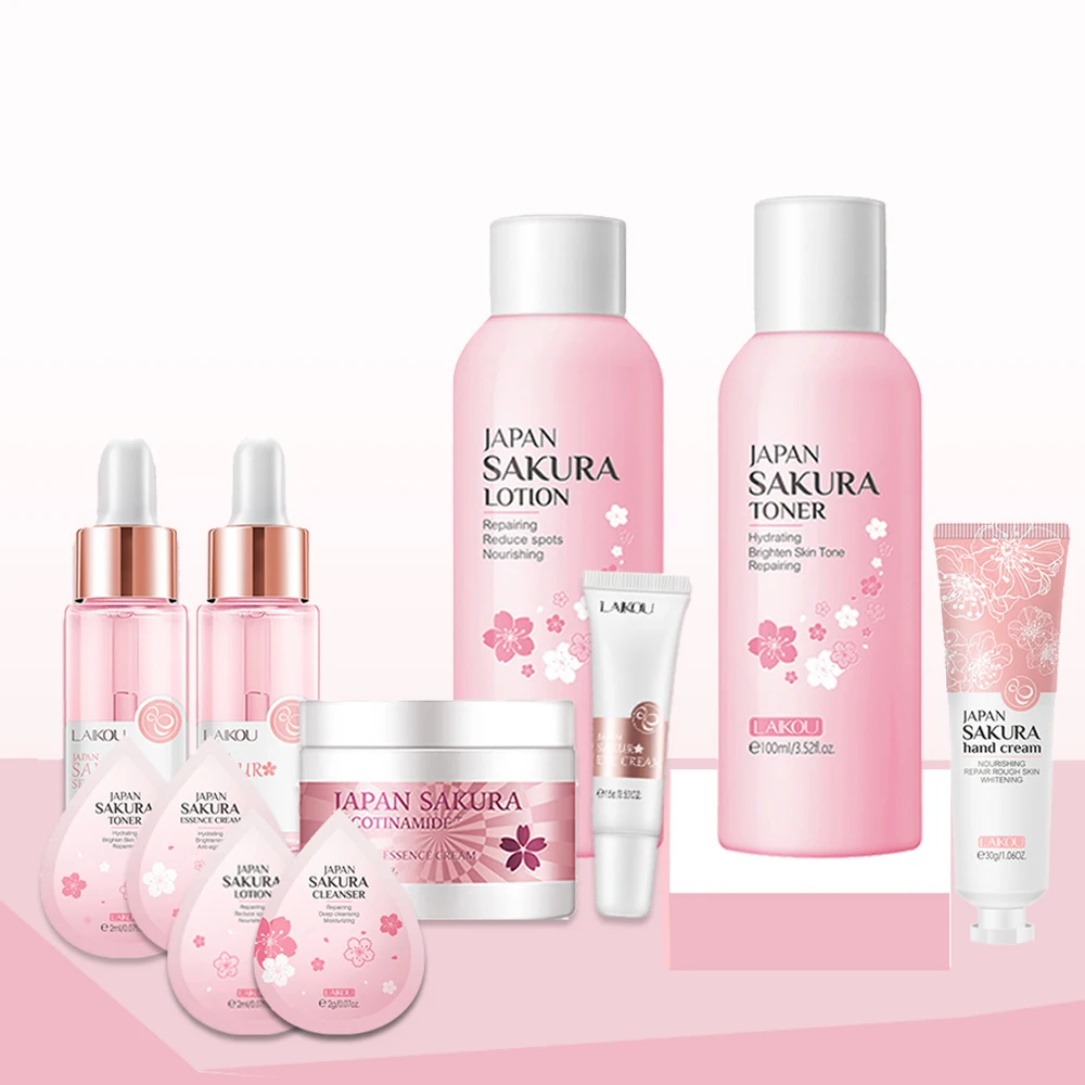 Cherry blossom Skin Care Set Whitening Moisturizing Oil Control Anti-Wrinkle Anti-aging Firming Nourishing Repair Dry Skin Serum
Cherry blossom Skin Care Set Whitening Moisturizing Oil Control Anti-Wrinkle Anti-aging Firming Nourishing Repair Dry Skin Serum
