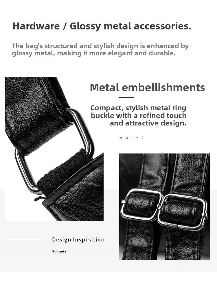 Women's Large Capacity Soft Leather Backpack Fashionable Versatile Travel Bag Urban Minimalist Style PU Material Zipper Opening Women's Large Capacity Soft Leather Backpack Fashionable Versatile Travel Bag Urban Minimalist Style PU Material Zipper Opening