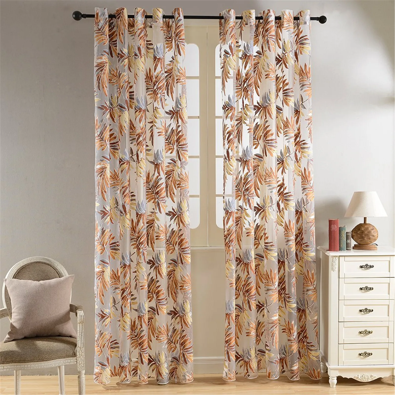 Yellow Blue Green Leaves Printed Curtains Vintage Style for Living Room Bedroom Kids Room Decorative Sheer
Yellow Blue Green Leaves Printed Curtains Vintage Style for Living Room Bedroom Kids Room Decorative Sheer